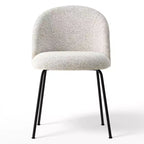 Set of 8 Modern Linen Upholstered Dining Chairs, Armless Kitchen & Dining Room Chairs with Padded Backrest and Metal Legs-Panipeachy