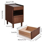 Comodino in legno elegante e funzionale con 1 cassetto per camera da letto e soggiorno