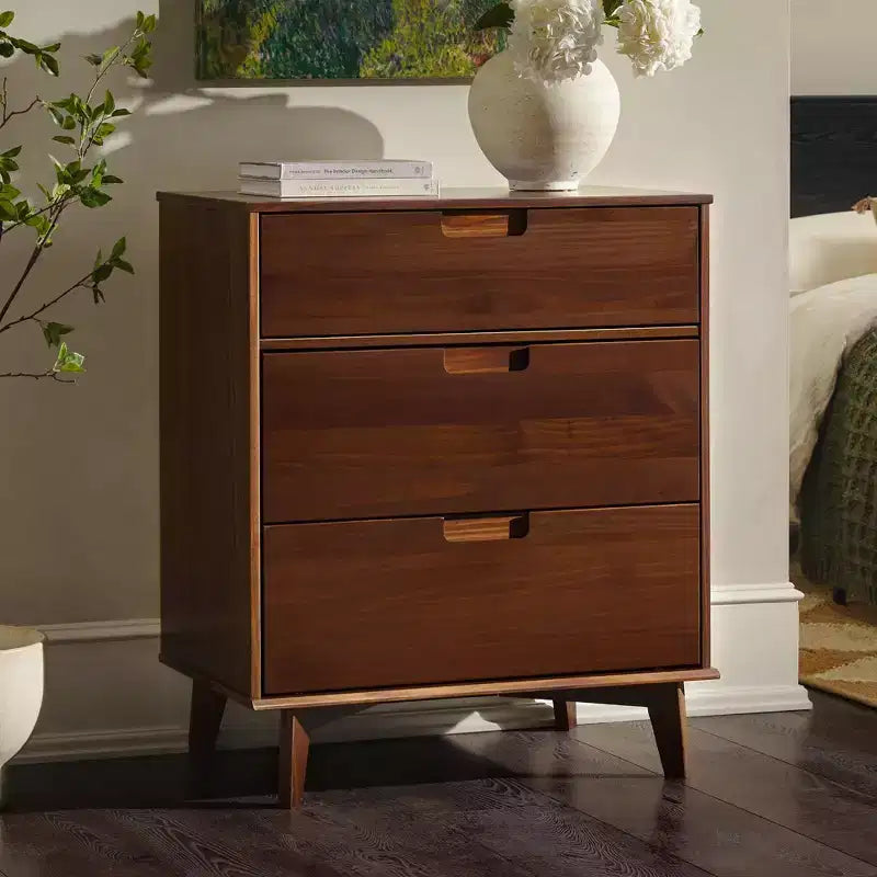 Cassettiera a 3 cassetti in legno, stile Mid-Century Modern - Walker Edison