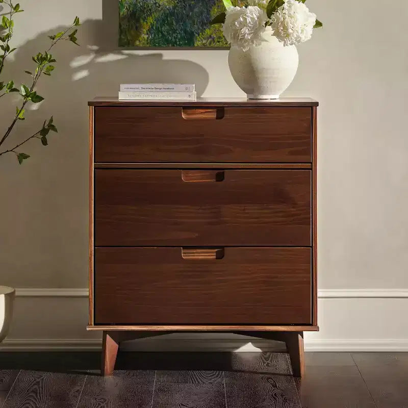 Cassettiera a 3 cassetti in legno, stile Mid-Century Modern - Walker Edison