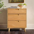 Cassettiera a 3 cassetti in legno, stile Mid-Century Modern - Walker Edison