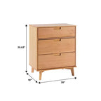 Cassettiera a 3 cassetti in legno, stile Mid-Century Modern - Walker Edison