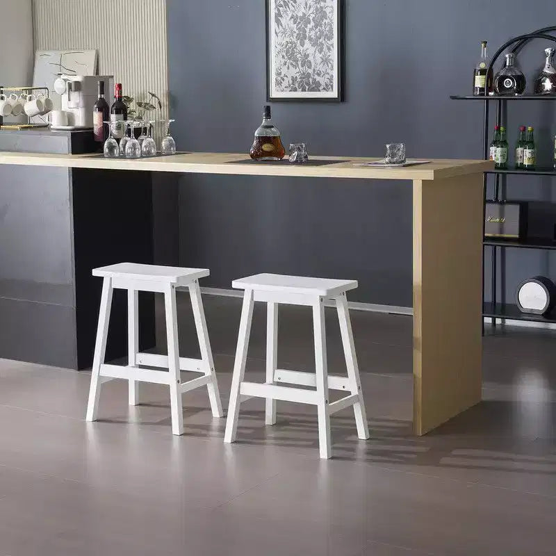 Sgabello da bancone Karlhome in legno massello