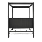 Set camera da letto Shirley con letto e comodini - Nero - iNSPIREQ