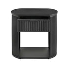 Set camera da letto Shirley con letto e comodini - Nero - iNSPIREQ