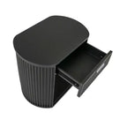 Set camera da letto Shirley con letto e comodini - Nero - iNSPIREQ