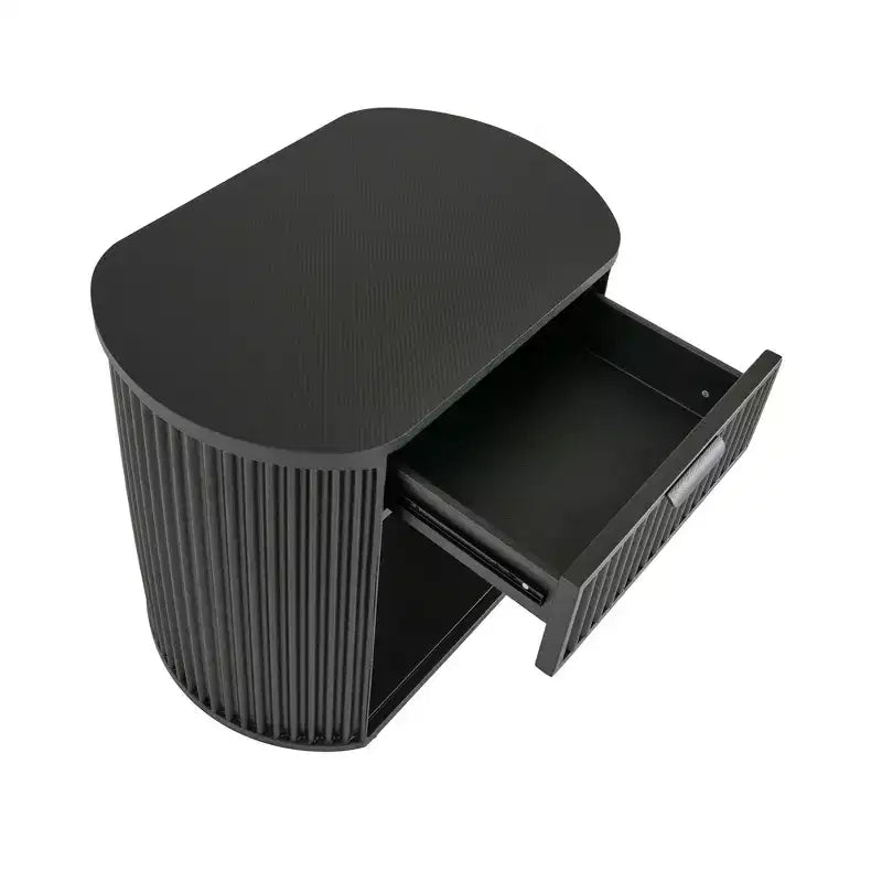 Set camera da letto Shirley con letto e comodini - Nero - iNSPIREQ