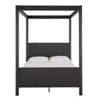 Set camera da letto Shirley con letto e comodini - Nero - iNSPIREQ