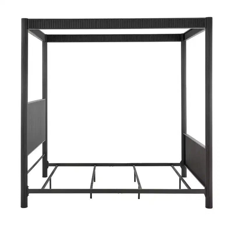 Set camera da letto Shirley con letto e comodini - Nero - iNSPIREQ