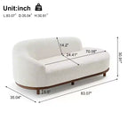 ModernLuxe Chaise Longue, Divano Moderno Metà Secolo con Struttura in Legno di Gomma, Daybed Orientato a Sinistra per Soggiorno