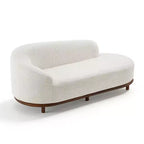 ModernLuxe Chaise Longue, Divano Moderno Metà Secolo con Struttura in Legno di Gomma, Daybed Orientato a Sinistra per Soggiorno