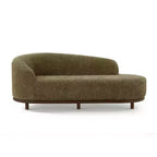 ModernLuxe Chaise Longue, Divano Moderno Metà Secolo con Struttura in Legno di Gomma, Daybed Orientato a Sinistra per Soggiorno