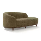 ModernLuxe Chaise Longue, Divano Moderno Metà Secolo con Struttura in Legno di Gomma, Daybed Orientato a Sinistra per Soggiorno