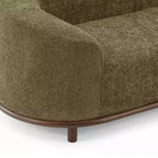 ModernLuxe Chaise Longue, Divano Moderno Metà Secolo con Struttura in Legno di Gomma, Daybed Orientato a Sinistra per Soggiorno