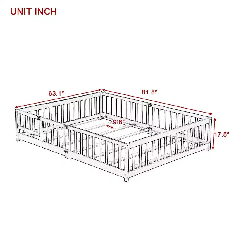 MAYEERTY Sponda di sicurezza per letto a castello matrimoniale, design silenzioso, metallo resistente