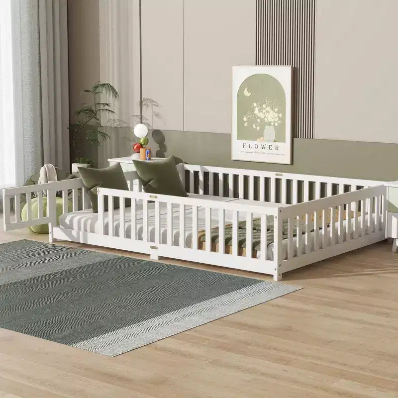 MAYEERTY Sponda di sicurezza per letto a castello matrimoniale, design silenzioso, metallo resistente