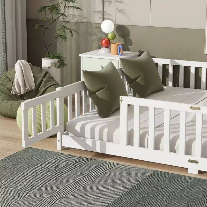 MAYEERTY Sponda di sicurezza per letto a castello matrimoniale, design silenzioso, metallo resistente