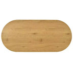 Tavolo da Pranzo Ovale Moderno con Gambe a C, Elegante Tavolo Grande da Cucina con Finitura Venata in Legno per Casa, Colazione o Sala da Pranzo-Panipeachy
