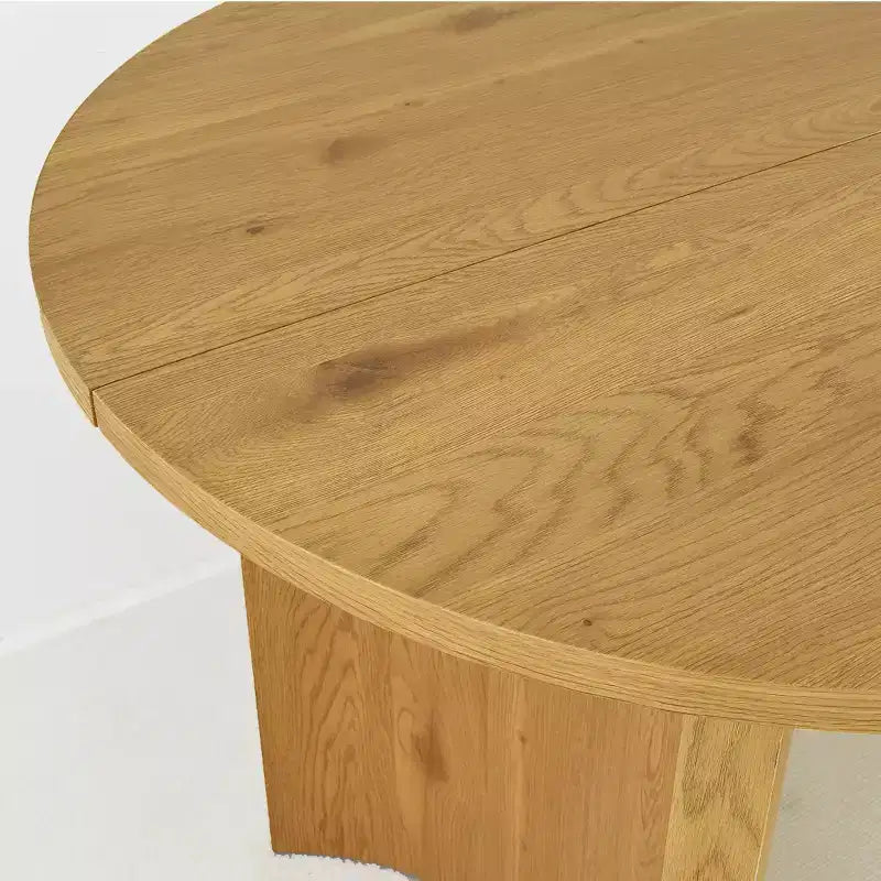 Tavolo da Pranzo Ovale Moderno con Gambe a C, Elegante Tavolo Grande da Cucina con Finitura Venata in Legno per Casa, Colazione o Sala da Pranzo-Panipeachy