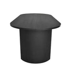 Tavolo da Pranzo Ovale Moderno con Gambe a C, Elegante Tavolo Grande da Cucina con Finitura Venata in Legno per Casa, Colazione o Sala da Pranzo-Panipeachy