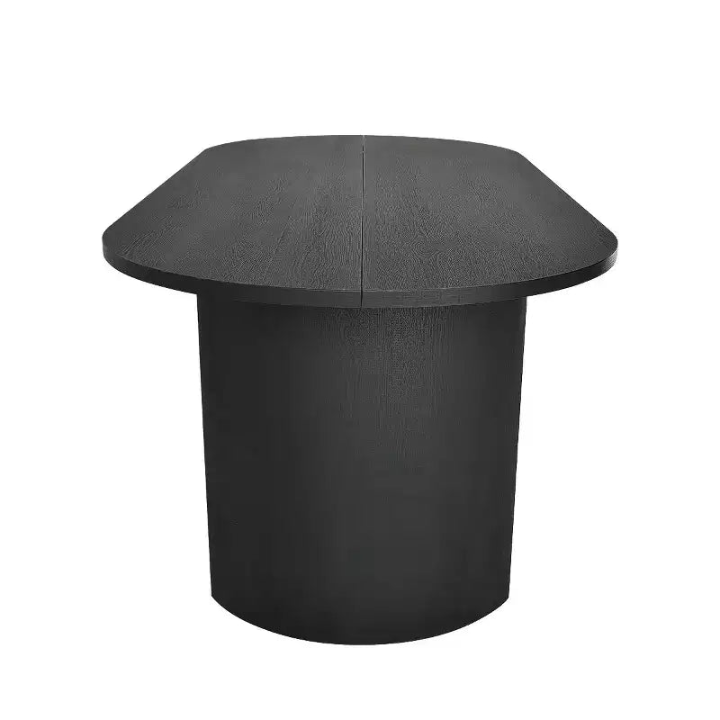 Tavolo da Pranzo Ovale Moderno con Gambe a C, Elegante Tavolo Grande da Cucina con Finitura Venata in Legno per Casa, Colazione o Sala da Pranzo-Panipeachy