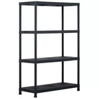 vidaXL Storage Shelf Rack Black 485 lb 35.4x15.7x54.3 Plastic