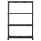 vidaXL Scaffale di stoccaggio Nero 485 libbre 35,4x15,7x54,3 Plastica