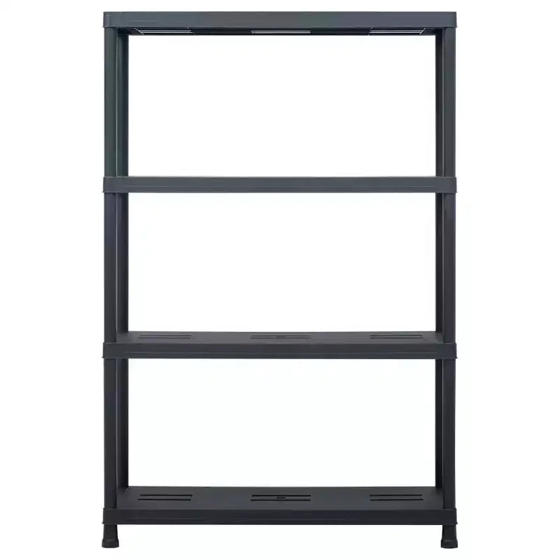 vidaXL Scaffale di stoccaggio Nero 485 libbre 35,4x15,7x54,3 Plastica
