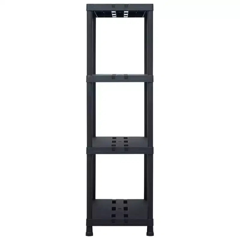 vidaXL Scaffale di stoccaggio Nero 485 libbre 35,4x15,7x54,3 Plastica