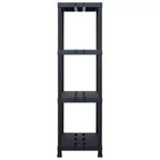 vidaXL Scaffale di stoccaggio Nero 485 libbre 35,4x15,7x54,3 Plastica