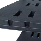 vidaXL Scaffale di stoccaggio Nero 485 libbre 35,4x15,7x54,3 Plastica