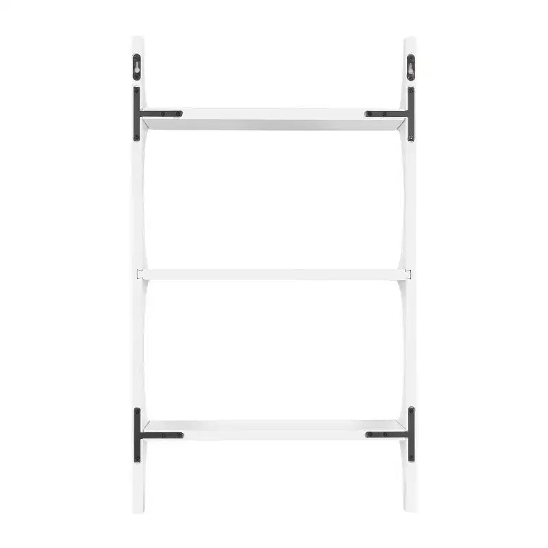 Mensole da parete in legno Scarlotte Kate e Laurel, bianche, 18x6x30