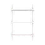 Mensole da parete in legno Scarlotte Kate e Laurel, bianche, 18x6x30
