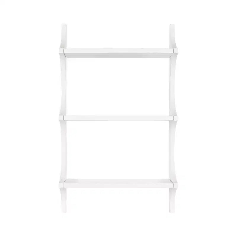 Mensole da parete in legno Scarlotte Kate e Laurel, bianche, 18x6x30