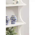 Mensole da parete in legno Scarlotte Kate e Laurel, bianche, 18x6x30