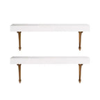 Set di mensole flottanti Kate e Laurel Hatley, bianche, 2 pz da 24 pollici