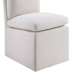 Meridian Furniture Nelori Sedia da pranzo in tessuto testurizzato ad alte prestazioni, set da 2