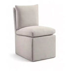 Meridian Furniture Nelori Sedia da pranzo in tessuto testurizzato ad alte prestazioni, set da 2