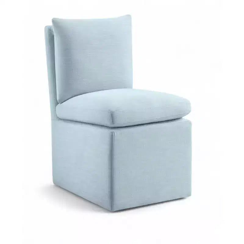 Meridian Furniture Nelori Sedia da pranzo in tessuto testurizzato ad alte prestazioni, set da 2