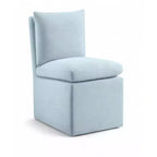 Meridian Furniture Nelori Sedia da pranzo in tessuto testurizzato ad alte prestazioni, set da 2