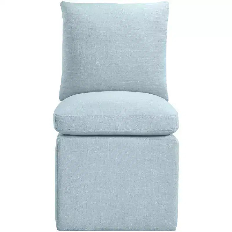Meridian Furniture Nelori Sedia da pranzo in tessuto testurizzato ad alte prestazioni, set da 2