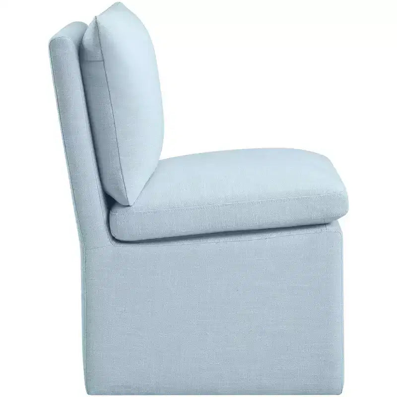 Meridian Furniture Nelori Sedia da pranzo in tessuto testurizzato ad alte prestazioni, set da 2