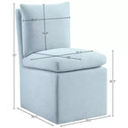 Meridian Furniture Nelori Sedia da pranzo in tessuto testurizzato ad alte prestazioni, set da 2