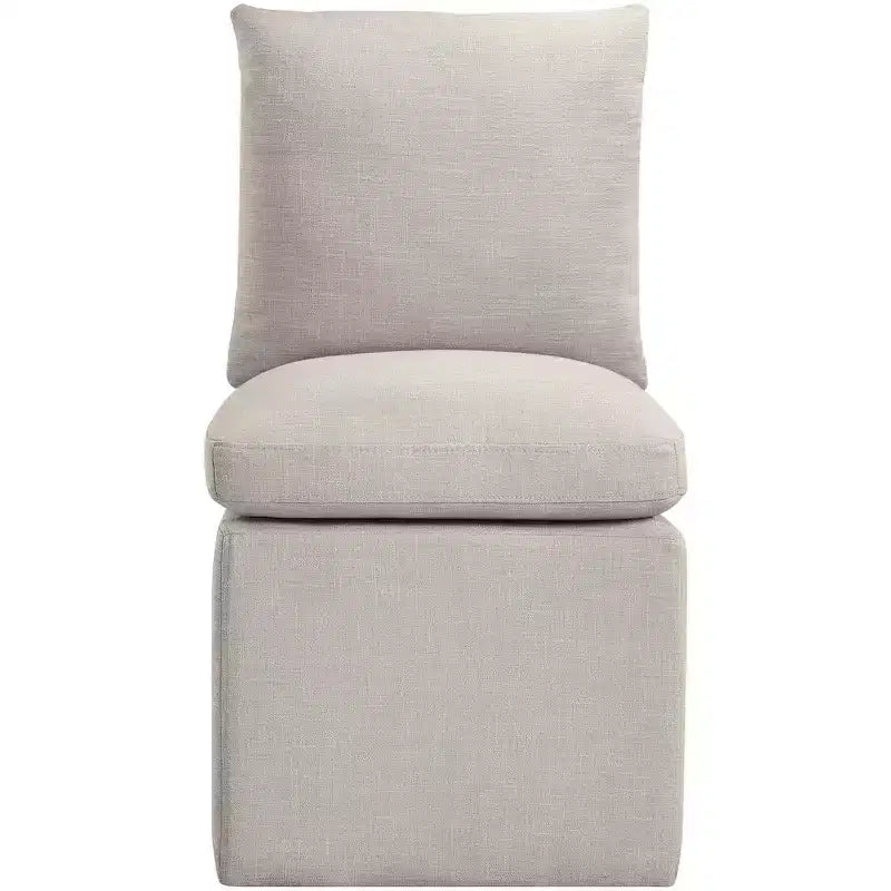 Meridian Furniture Nelori Sedia da pranzo in tessuto testurizzato ad alte prestazioni, set da 2
