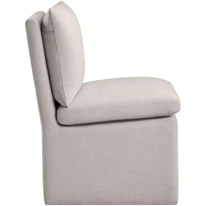 Meridian Furniture Nelori Sedia da pranzo in tessuto testurizzato ad alte prestazioni, set da 2