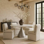 Meridian Furniture Nelori Sedia da pranzo in tessuto testurizzato ad alte prestazioni, set da 2