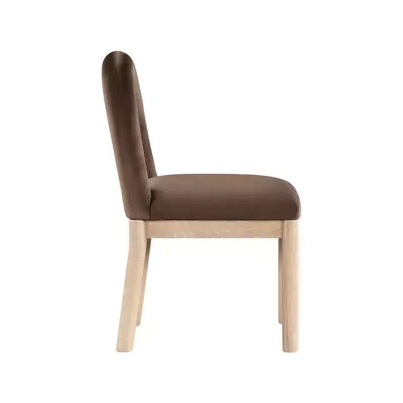 Sedia da pranzo Meridian Furniture Conrad in velluto marrone