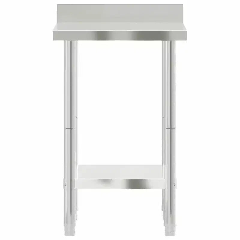 vidaXL Banco da Lavoro per Cucina con Alzatina 82,5x55x93 cm Acciaio Inox