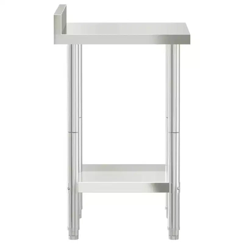vidaXL Banco da Lavoro per Cucina con Alzatina 82,5x55x93 cm Acciaio Inox