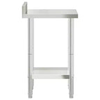 vidaXL Banco da Lavoro per Cucina con Alzatina 82,5x55x93 cm Acciaio Inox